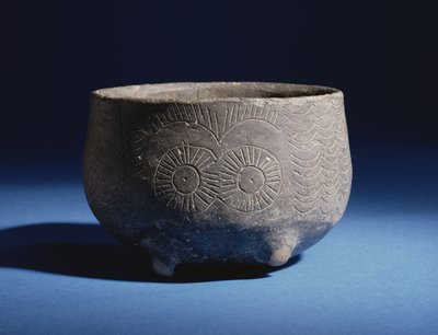 Mísa s vroubkovanou výzdobou zobrazující jeleny, z Los Millares, Španělsko, doba měděná, cca 2000 př. n. l. (keramika) od Bronze Age