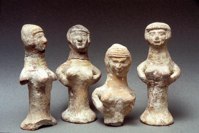 Figurky z Ašery, Kananejec, 999-600 př. n. l. (hlína) od Bronze Age