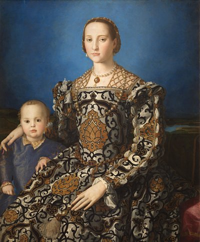 Italsky: Ritratto di Eleonora di Toledo col figlio Giovanni Portrét Eleonory Toledské a jejího syna Giovanniho de