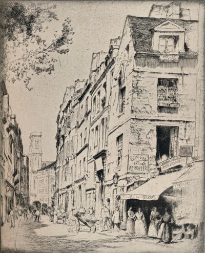 Nádvoří Halles, Rue St Jacques, 1915 od Bror Julius Olsson Nordfeldt