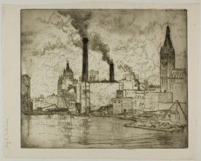 Velké E od Bror Julius Olsson Nordfeldt