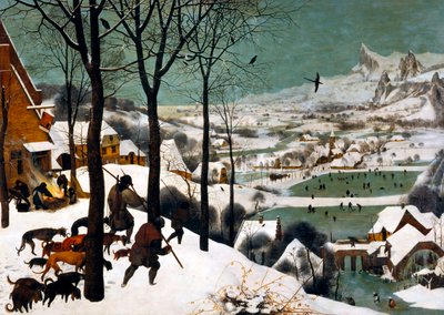 Lovci ve sněhové zimě, 1565 od Bruegel
