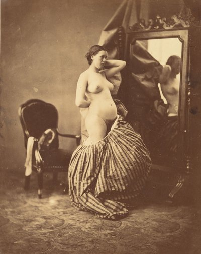 [Nude Before a Mirror], ca. 1857. od Bruno Braquehais