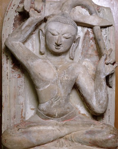 Sedící Buddha si stříhal vlasy od Burmese School