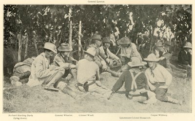 Konference po bitvě drsných jezdců, španělsko-americká válka, červen 1898, 1899. od Burr McIntosh