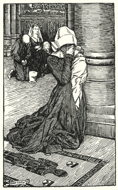 Ilustrace pro The Cloister and The Hearth od Charlese Reade (litho) od Byam (after) Shaw