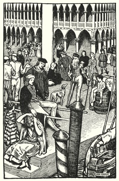 Ilustrace pro The Cloister and The Hearth od Charlese Reade (litho) od Byam (after) Shaw