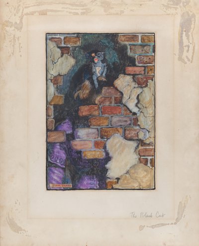 Černá kočka pro Edgara Allana Poea „Selected Tales of Mystery“, 1909, 1909. od Byam Shaw