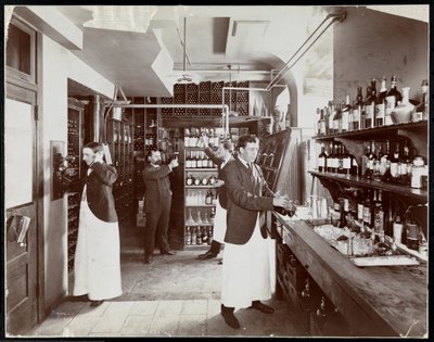 Spíž v hotelu Manhattan, 1902 (stříbrný želatinový tisk) od Byron Company