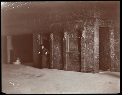 Ethel Barrymoreová ve vestibulu Hudsonova divadla v New Yorku, 1903 (stříbrný želatinový tisk) od Byron Company
