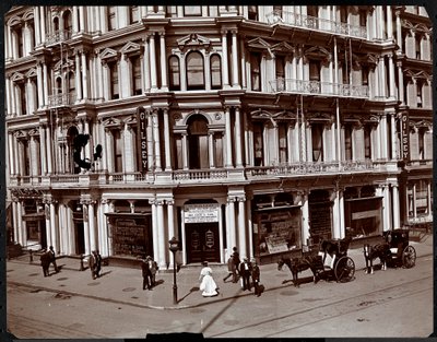 Gilsey House, Broadway a 29th Street, New York, kolem roku 1905 (stříbrný želatinový tisk) od Byron Company