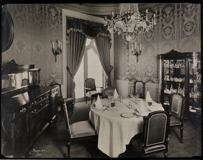 Soukromá jídelna v hotelu Knickerbocker, 1906 (stříbrný želatinový tisk) od Byron Company