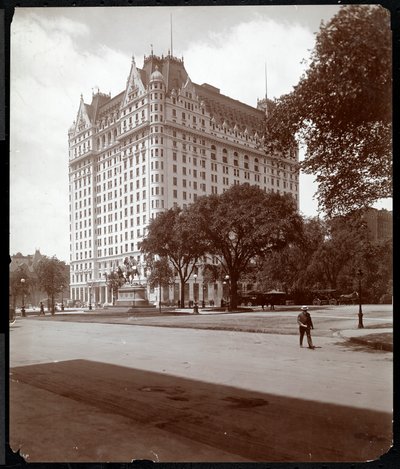 Hotel Plaza, 5th Avenue a 59. ulice, New York, 1907 (stříbrný želatinový tisk) od Byron Company