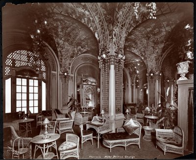 Čajovna v hotelu Prince George, 1907 (stříbrný želatinový tisk) od Byron Company