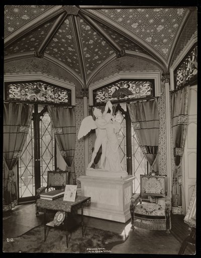 Přijímací pokoj panství Helen Gould (pozdní rezidence Jay Gould) v Tarrytown, New York, 1893-94 (stříbrný želatinový tisk) od Byron Company