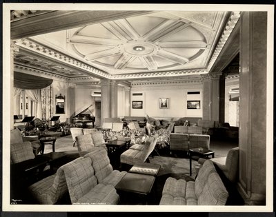 Salonek, při pohledu na východ na Hotel White, 37th Street a Lexington, New York, 8. března 1937 (stříbrný želatinový potisk) od Byron Company