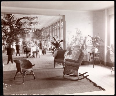 Střešní jídelna v hotelu Vendome, 1903 (stříbrný želatinový tisk) od Byron Company
