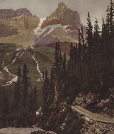 Cathedral Peak, Alt 10 454 stop (barevná fotografie) od Byron Hill Harmon