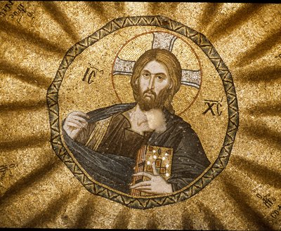 Kristus pantokrator (nebo Kristus ve slávě) (Mozaika od Byzantine