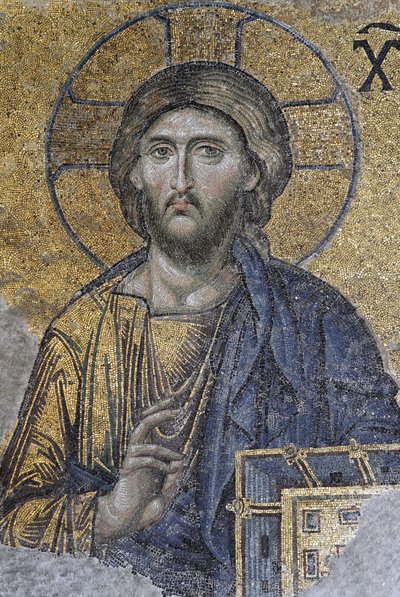Kristus pantokrator nebo Kristus ve slávě, c.1261 (mozaika) od Byzantine