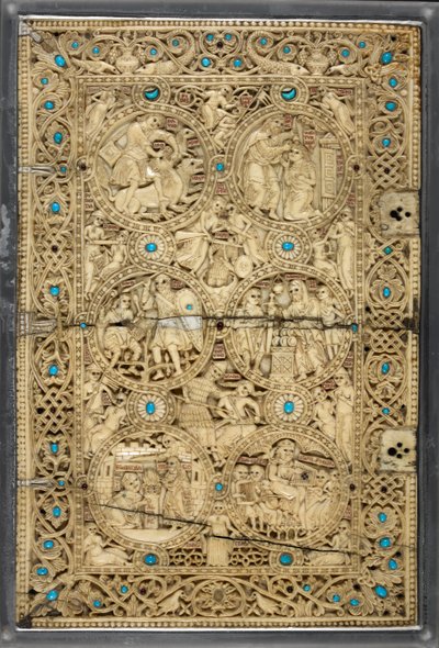 Egerton MS 1139 Horní obálka se scénami ze života Davida, 