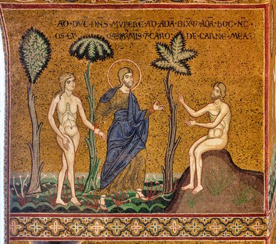 God introduces Eve to Adam, byzantine mosaic, XII-XIII sec, on the counterfacade (mosaic)   1397967   cs       czech Successfully Translated  Original: Paus met schenkkan Verzameling hoofden (series title) Raccolta di Teste (series title) Translat: Paus me od Byzantine