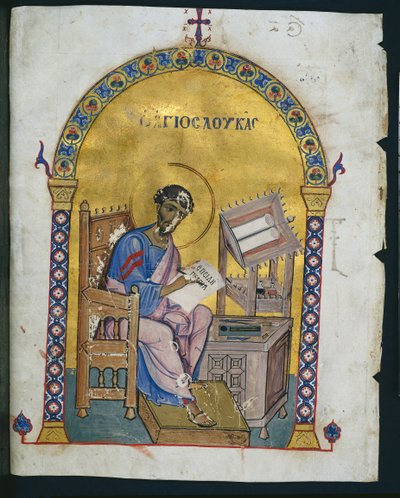 List z lekcionáře se sv. Lukášem, 1057-1063 od Byzantine