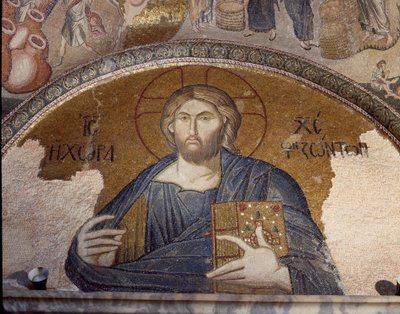 Znázornění Krista pantokratora (nebo Krista ve slávě) (Mozaika z let 1310-1320) od Byzantine