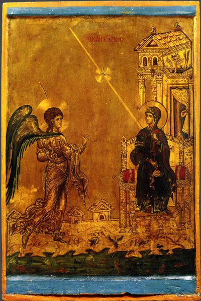 Zvěstování, 12. století od Byzantine