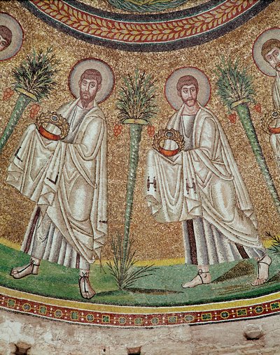 Dva apoštolové (detail mozaiky, 5. století) od Byzantine