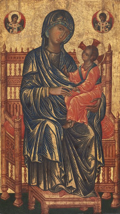 Intronizovaná Madona s dítětem od Byzantine 13th Century