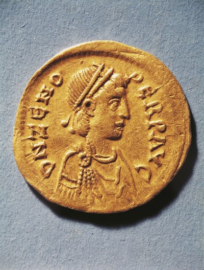 Numismatika, starověký Řím, mince představující Zena, císaře Byzantské říše od Byzantine Byzantine
