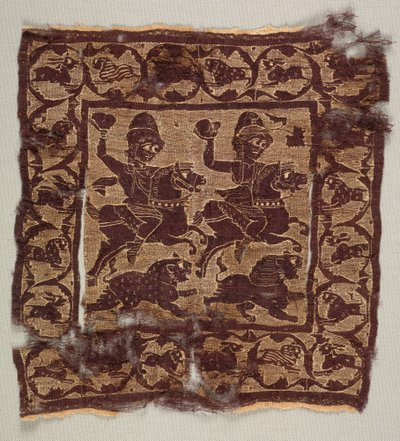 Okrasný čtverec z tuniky od Byzantine PeriodEgyptian