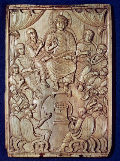 Kristus s dvanácti apoštoly od Byzantine School