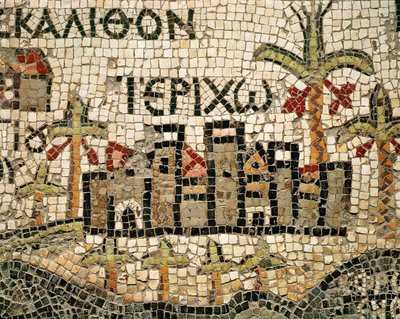 Detail mapy Jericha od Byzantine School