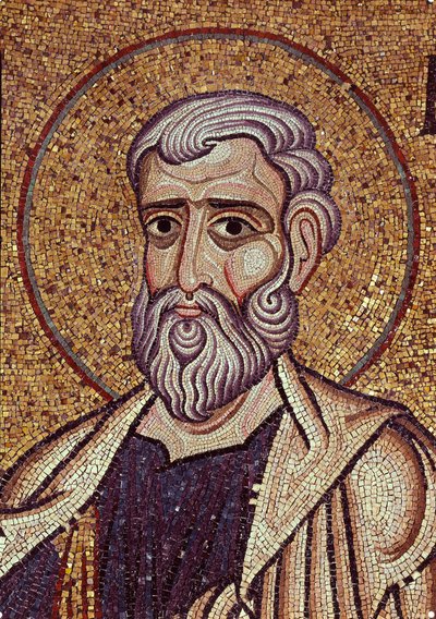 Prorok Haggai. Dílo byzantského mistra, mozaika, detail výzdoby baziliky svatého Marka v Benátkách (Itálie) od Byzantine School