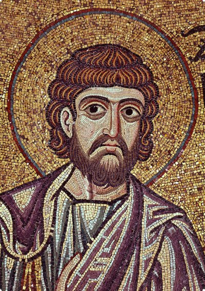 Prorok Zachariáš (6. století př. Kr.). Dílo byzantského mistra, mozaika, detail výzdoby baziliky svatého Marka v Benátkách (Itálie) od Byzantine School