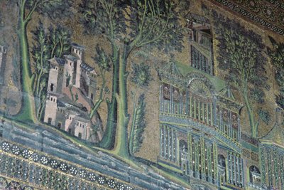 Mozaiky na západním portiku, 8. století (mozaika) od Byzantine School