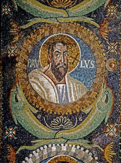 PAULUS: byzantská mozaika, 6. století (mozaika) od Byzantine School