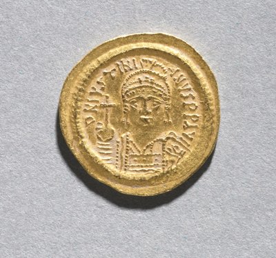 Solidus z Justiniána I od Byzantine School