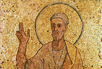 Svatý Petr, z krypty svatého Petra, cca 700 n. l. (mozaika) (viz také 151555) od Byzantine School