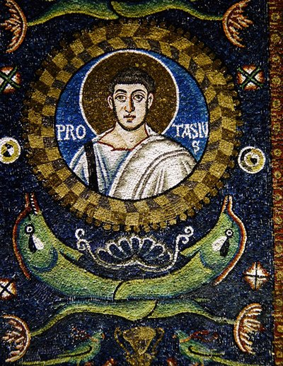 St. Protasio (mozaika) od Byzantine School