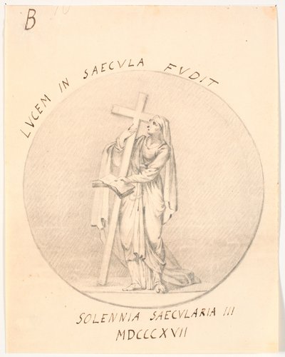 Medailon s alegorickou ženskou postavou od C.A. Lorentzen