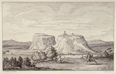 Imaginární pohled na raný Řím, vyrytý B.Barloccini, 1849 od C.C Perkins