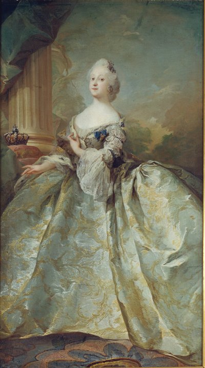 Portrét Louise, první královny Frederika V od C.G. Pilo