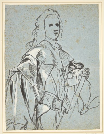 Studie k portrétu, pravděpodobně A.G. Moltke od C.G. Pilo