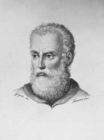 Portrét Annibale Caro (1507-1566), italský spisovatel a básník, rytina Ado Fioroni (aktivní 1812-1833) podle kresby Giovanni Battista Gigola (1767-1841) od J.B. and Brown J. Rowbotham