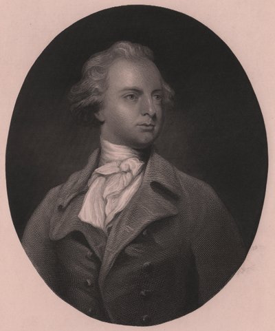 Portrét sira Abrahama Humea, druhého baroneta (1749-1838), rytina G Stodarda z malby Joshuy Reynoldse, 25x33 cm, Virtue and Co Publisher, Londýn, cca 1860 od J.B. and Brown J. Rowbotham