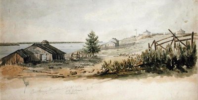 Fort Henry, Kingston, Ontario, Kanada, 8. září 1832 (akvarel na papíře) od C.J. Gibson