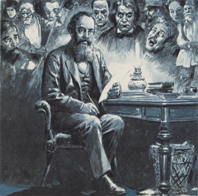 Dostojevskij (barevná litografie) od C.L. Doughty